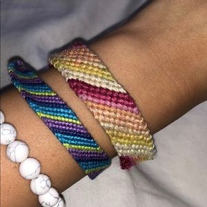 Candy Striped Friendship Bracelet